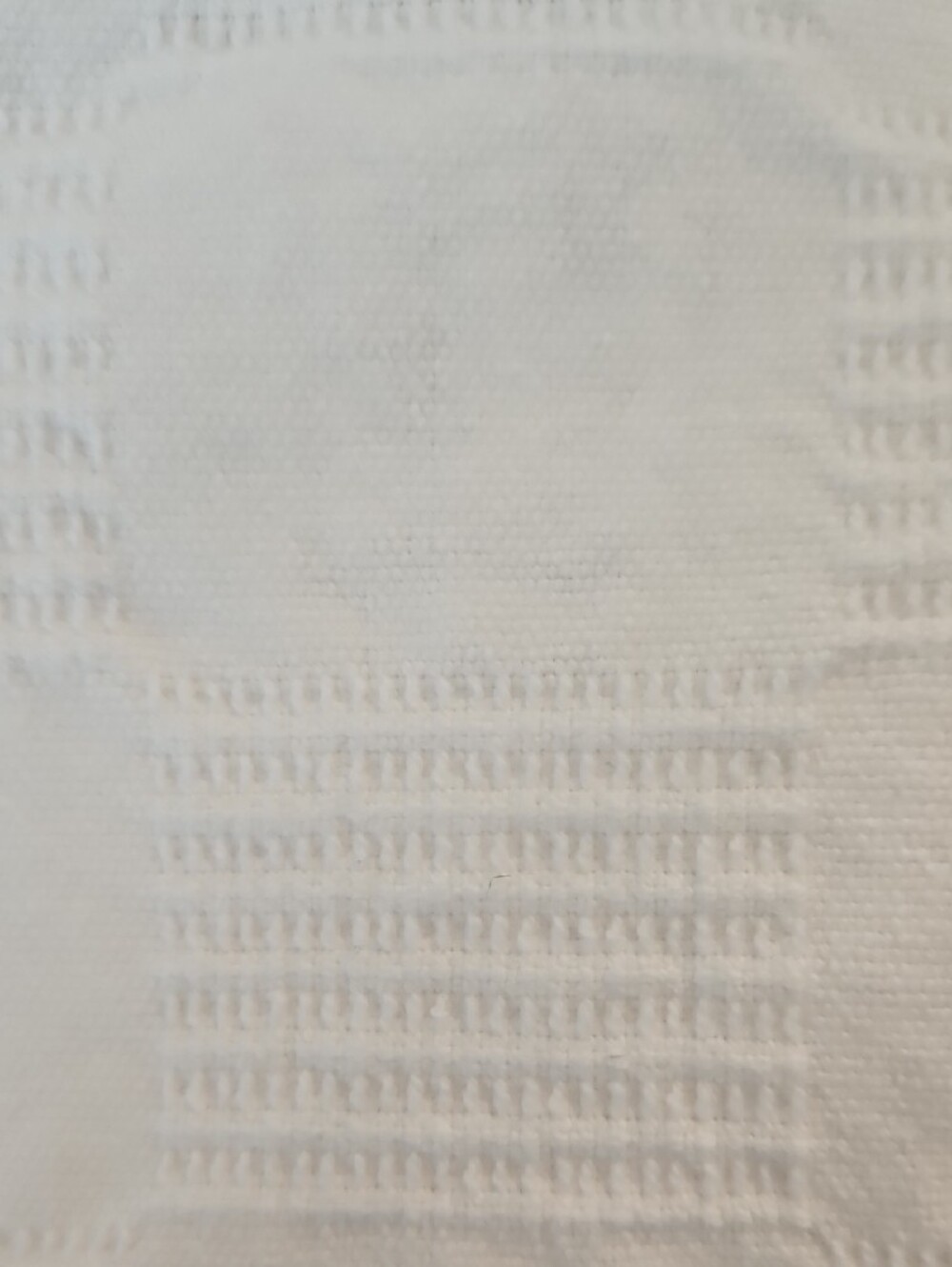 Utopia White Cotton Textured Checkered Weave Queen Coverlet - Picture 2 of 10